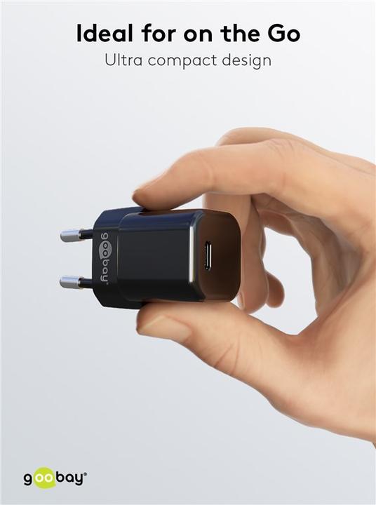 Immagine prodotto Goobay Caricabatterie Rapido USB-C Nano con tecnologia GaN (30 W)