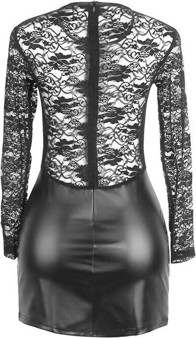 Subblime - 955601 LANGÃ„RMELIGES KLEID MIT SCHWARZER SPITZE L/XL (L)