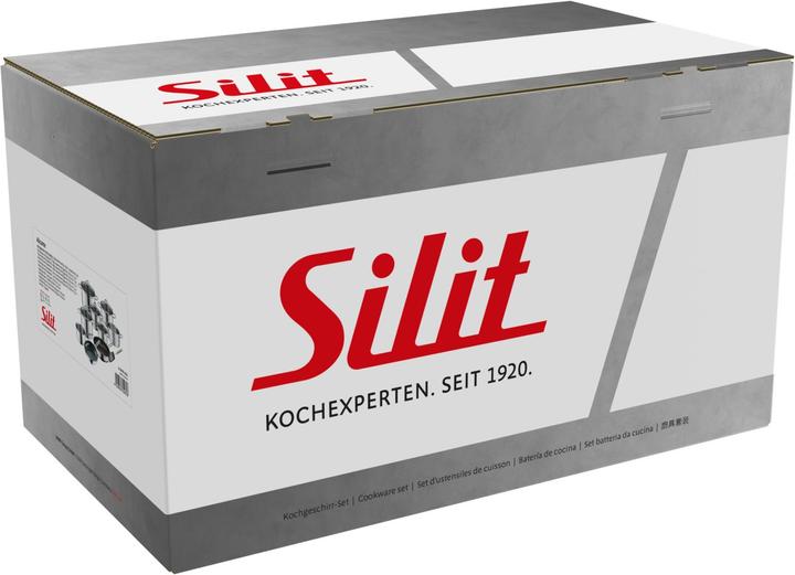 Actual product image Silit Topfset Induktion Kochtopfset 10tlg Glasdeckel Allicante Edelstahl (Pan set + pot set, Stainless steel)