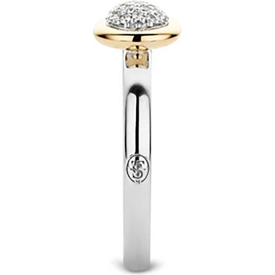 Thumbnail - Ti Sento Milano, Ring, Ring mit Zirkonia bicolor vergoldet 12102ZY, (56, 925 Silber)