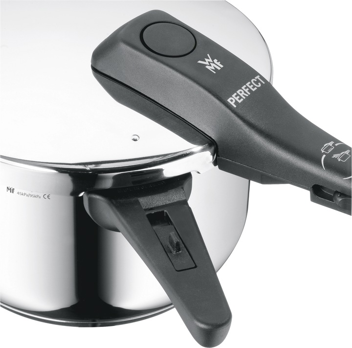 Produktbild WMF Dampfkochtopf Schnellkochtopf 4,5l Perfect Induktion Edelstahl 18/10 (22 cm, Dampfkochtopf)