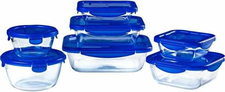 Actual product image Pyrex - Cook & Go Schaal Set van 7 Stuks - Borosilicaatglas - Transparant / Blauw