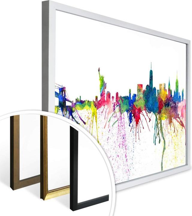 Image du produit Trenddeko Bleichner - New York City Aquarelle Skyline (80 x 100 cm)