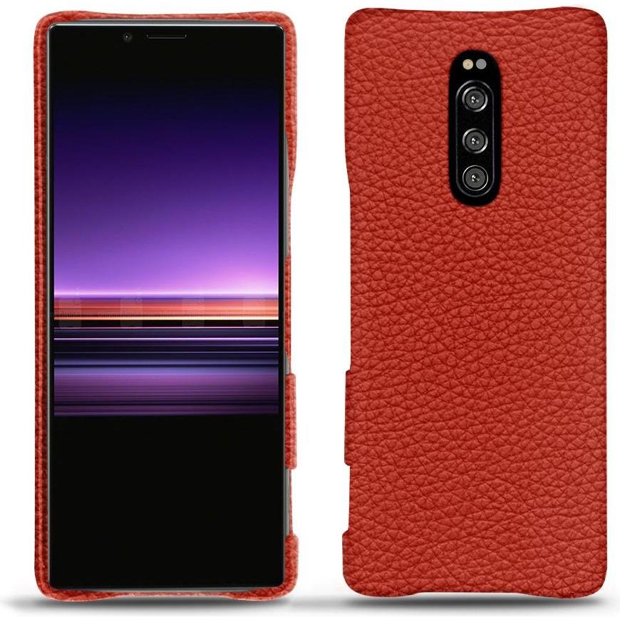 Noreve Lederschutzhülle (Sony Xperia 1), Smartphone Hülle, Orange