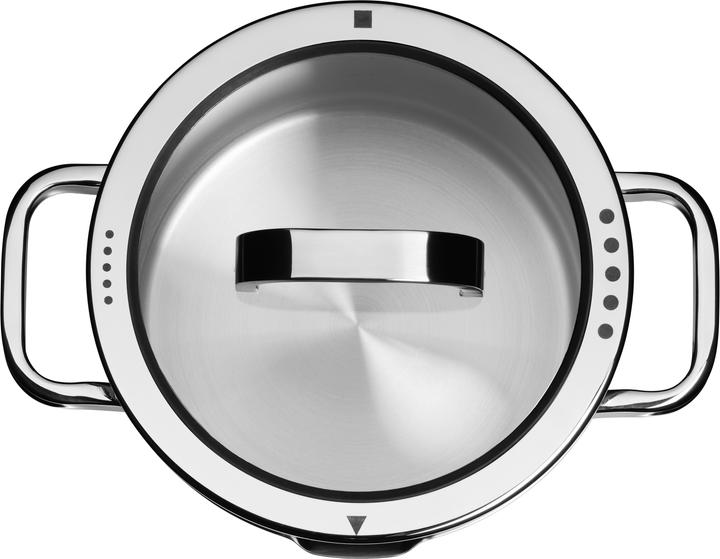 Actual product image WMF Topfset Induktion Kochtopfset 5tlg Glasdeckel Function4 Edelstahl 18/10 (16 cm, Pan set + pot set, Stainless steel)