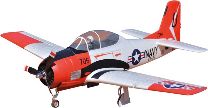 Produktbild FMS T-28D Trojan V4 rot - 142cm mit Reflex Gyro
