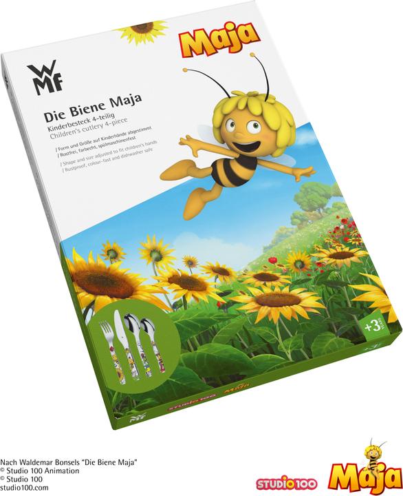 Produktbild Auerhahn Kinderbesteck 4tlg Biene Maja ab 3 Jahre Edelstahl poliert