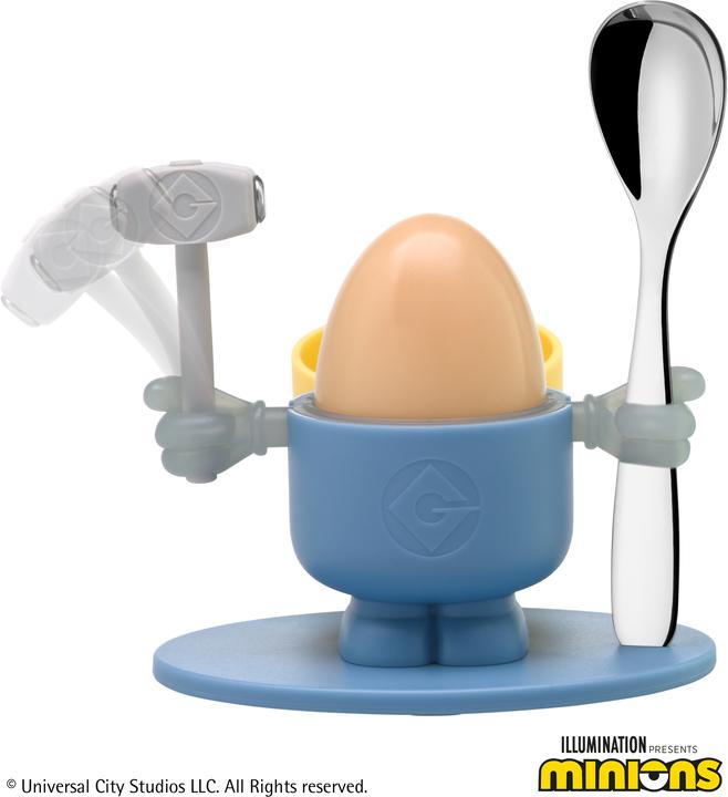Produktbild WMF Kinder Eierbecher mit Löffel Minions Kunststoff Edelstahl (1 x)