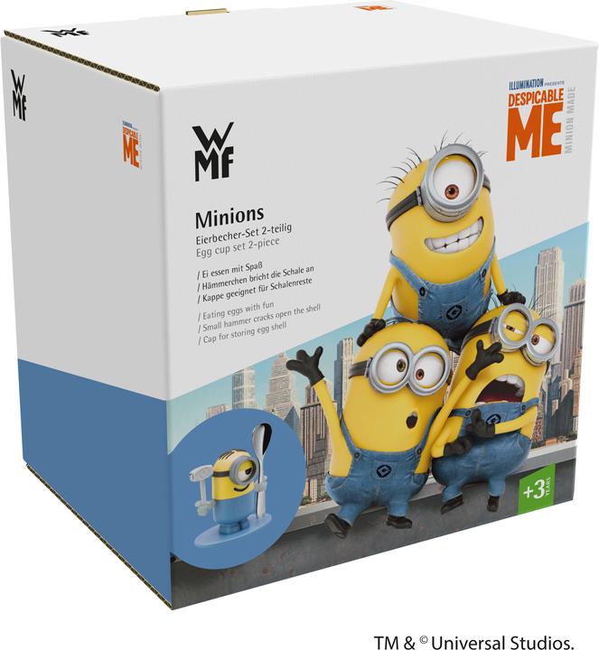 Produktbild WMF Kinder Eierbecher mit Löffel Minions Kunststoff Edelstahl (1 x)