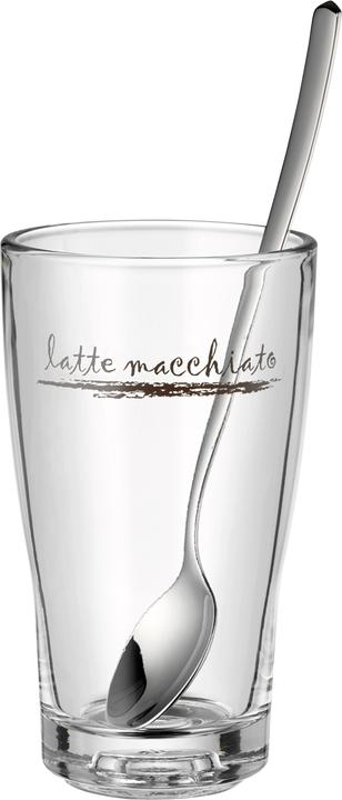 Productafbeelding WMF Latte Macchiato Glazen Set 12st Latte Glazen met Lepel 280ml Clever&More (280 ml, 12 x)
