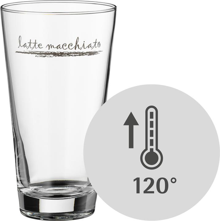Productafbeelding WMF Latte Macchiato Glazen Set 12st Latte Glazen met Lepel 280ml Clever&More (280 ml, 12 x)