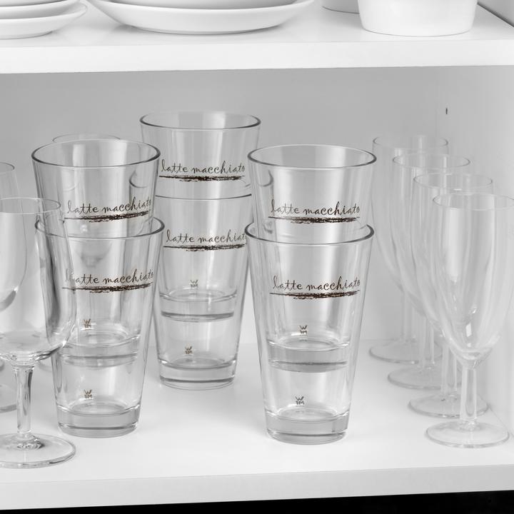 Productafbeelding WMF Latte Macchiato Glazen Set 12st Latte Glazen met Lepel 280ml Clever&More (280 ml, 12 x)