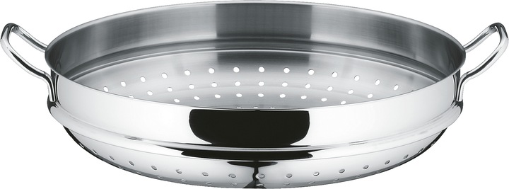 Produktbild WMF Wok Set 4tlg Wokpfanne 36cm 4,5l Glasdeckel Induktion Edelstahl (36 cm, Wok Pfanne, Edelstahl)