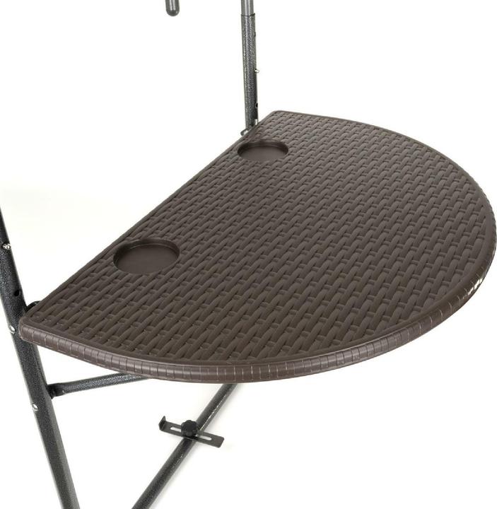Produktbild VCM Balkonhängetisch Balkontisch Wandklapptisch Hängetisch stabil 59 x40 cm braun (59 x 40 x 83 cm)