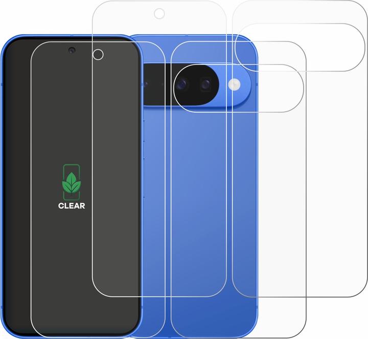 Produktbild ScreenLeaf Schutzfolie für Google Pixel 10 (Display+Rückseite) nachhaltiger Displayschutz Display Schutz F (2 Stk., Google Pixel 10)