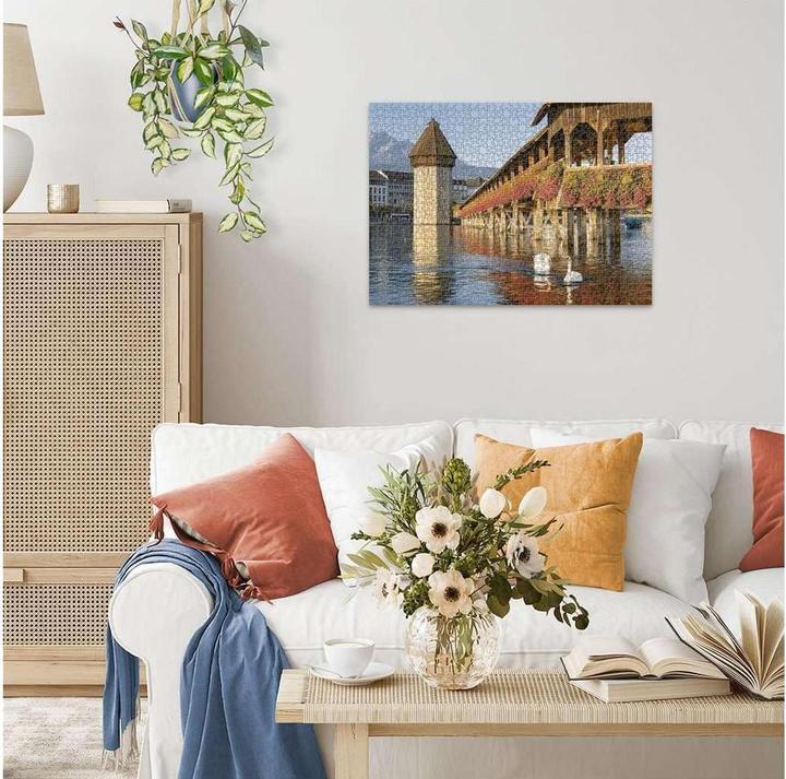 Actual product image Ravensburger Lucerne Chapel Bridge (1000 pieces)