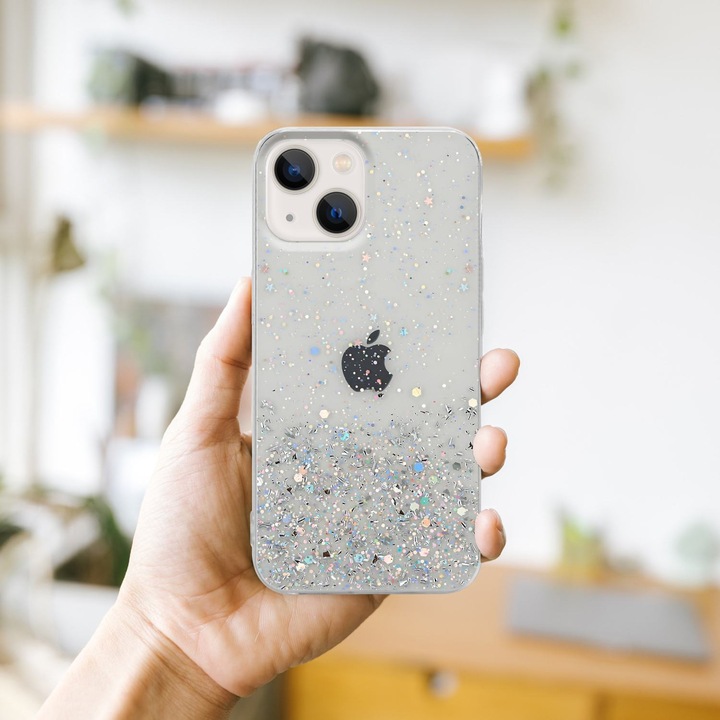 Actual product image Cadorabo TPU cover sparkling glitter (Apple iPhone 13)