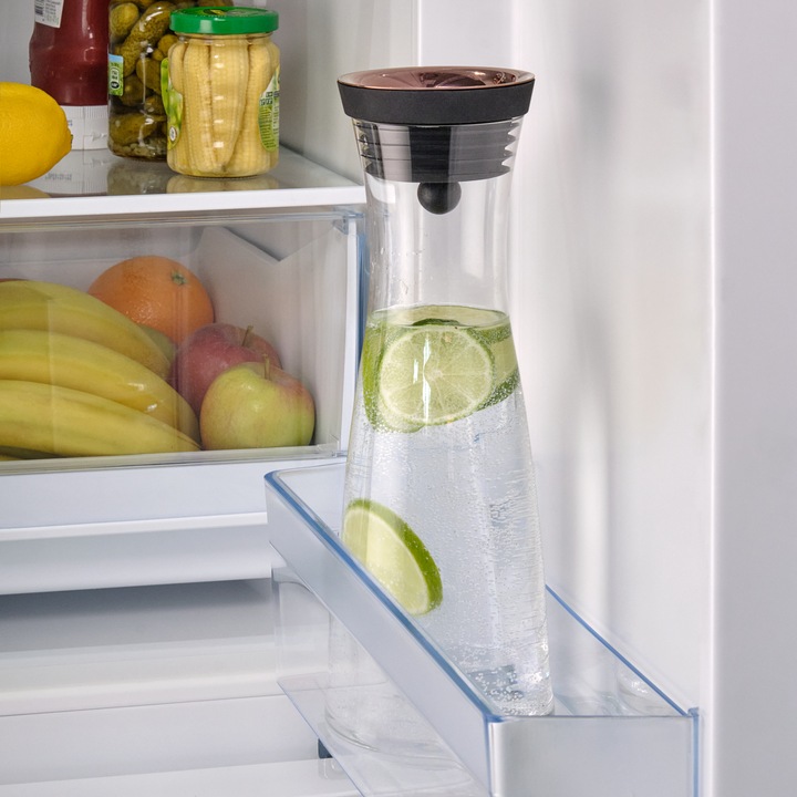 Productafbeelding WMF Waterkaraf 1l Glazen karaf Basic Kanteldeksel CloseUp Sluiting (1 l)