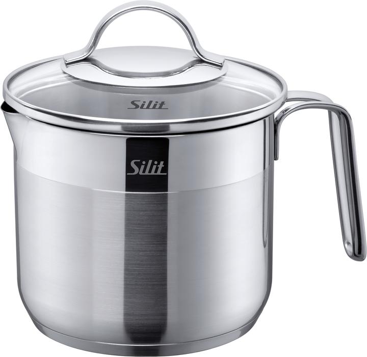 Silit Kochtopf Milchtopf 14cm Topf klein 1,7l Deckel Achat Edelstahl 18/10 (14 cm, Milchtopf, Edelstahl)