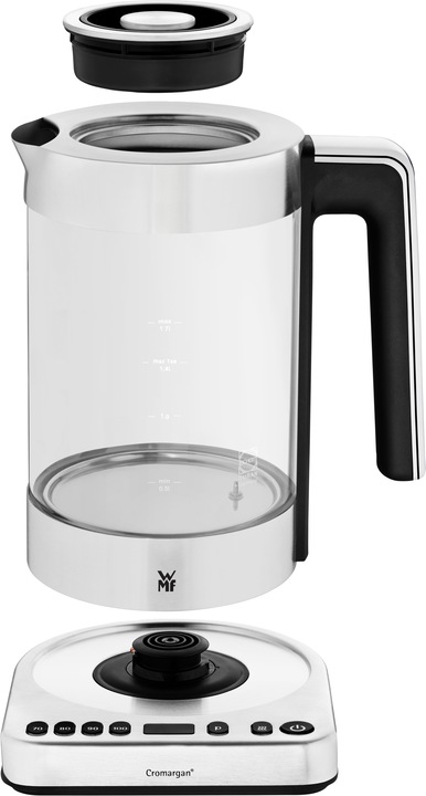 Actual product image WMF Glass Kettle with Temperature Selection 1,7l Tea Strainer Keep Warm Function Lono 3000W (1.70 l)