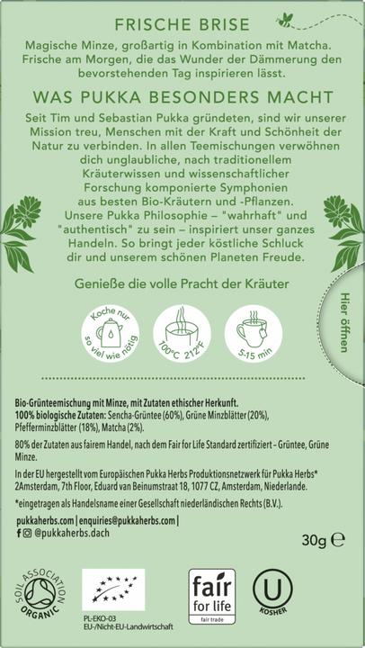 Produktbild Pukka Bio-Tee Mint Matcha Green (30 g)