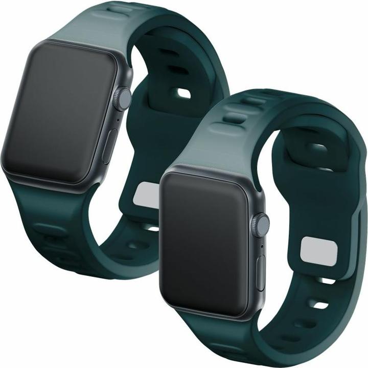 Produktbild 3MK Silicone Watch Strap zielony/ evergreen dla Apple Watch 38/40/41mm (Edelstahl, Silicone)