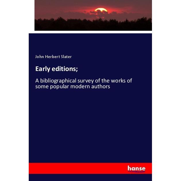 Early editions, Fachbücher von John Herbert Slater