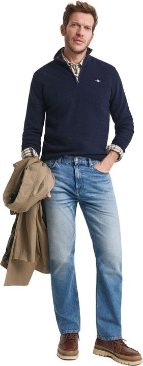 Produktbild GANT Sweatshirt mit halbem Reissverschluss Strukturiert (S)