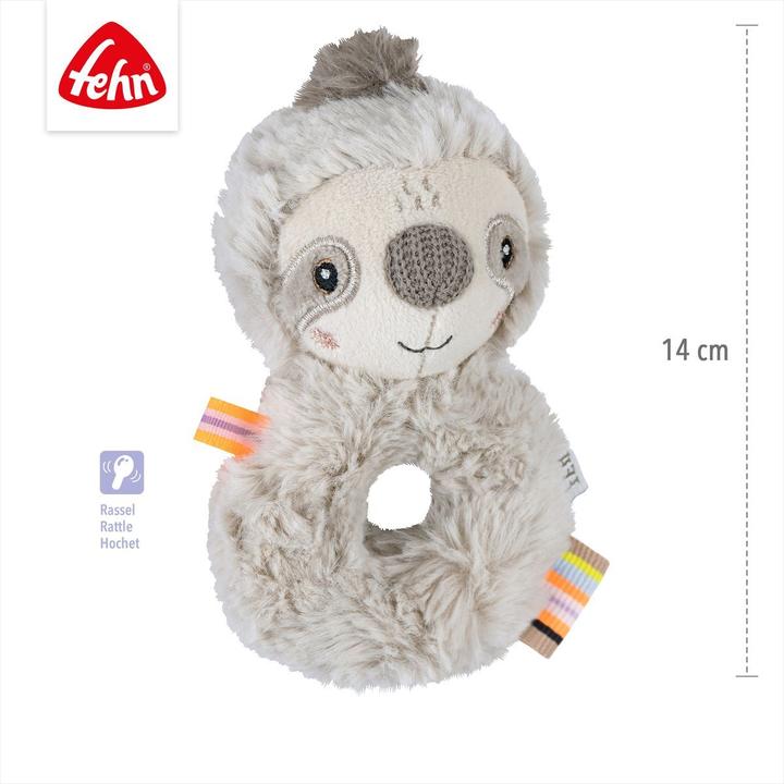 Actual product image Fehn Ring-Greifling Faultier, Material: Polyester, Plüsch