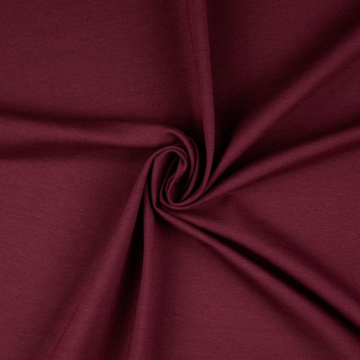 Produktbild Stoffrestposten Baumwolljersey - Bordeaux Rot - Mindestverkaufsmenge: 1 Meter