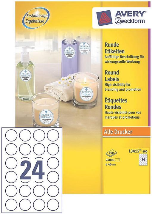 Produktbild Avery Runde Etiketten