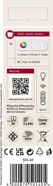 Productafbeelding Paulmann Afstandsbediening Gent 2