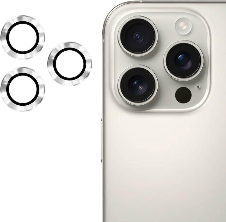 Produktbild Enkay iPhone 16 Pro / 16 Pro Max - Kamera Linsen Panzerglas (3 Stück, Apple iPhone 16 Pro, Apple iPhone 16 Pro Max)
