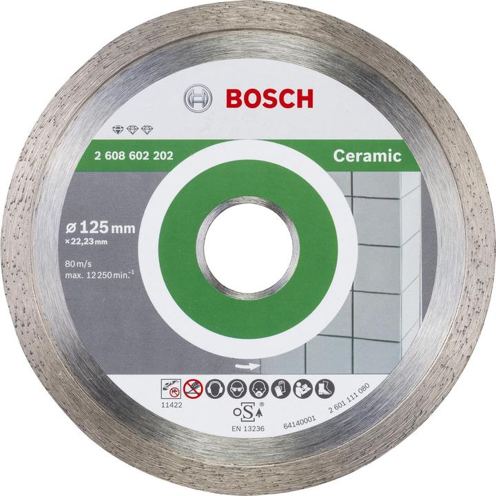 Actual product image Bosch Professional Zubehör Diamond saw blade Standard for Ceramic, 125 x 22.23 x 1.6 x 7 mm, 1-pack