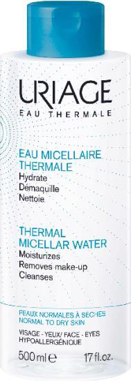 Image du produit Uriage Hygiène Thermal Micellar Water - Peaux normales à sèches (Eau micellaire, 500 ml)