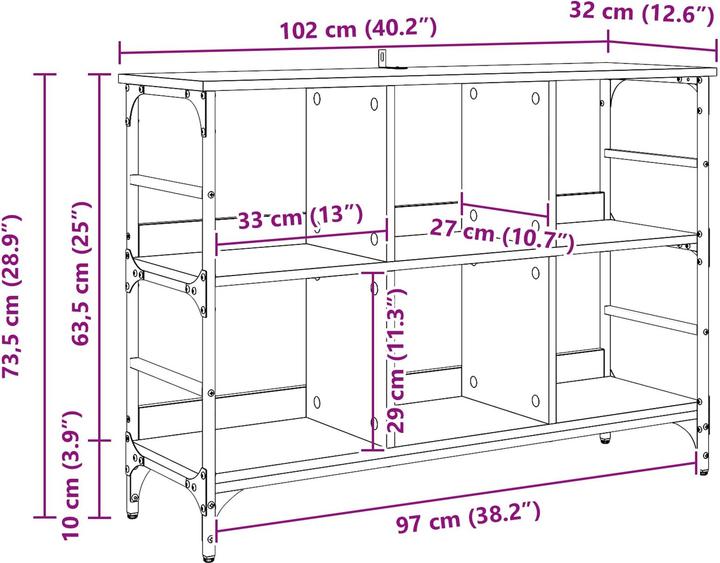 Produktbild vidaXL Modernes Sideboard (32 x 32 x 73.50 cm)