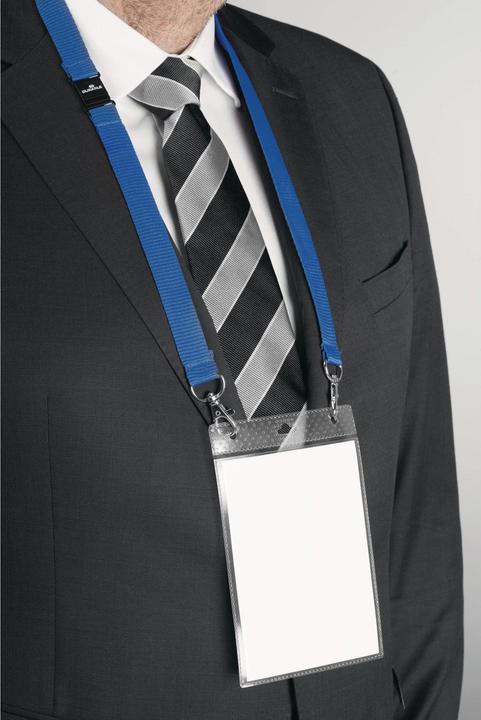 Actual product image Durable Name badges with textile ribbon Duo