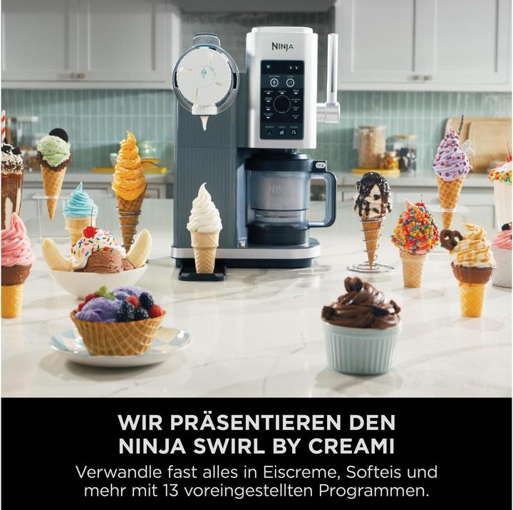 Actual product image Ninja Soft ice cream & ice cream maker Swirl by CREAMi 13-in-1 Space Gray