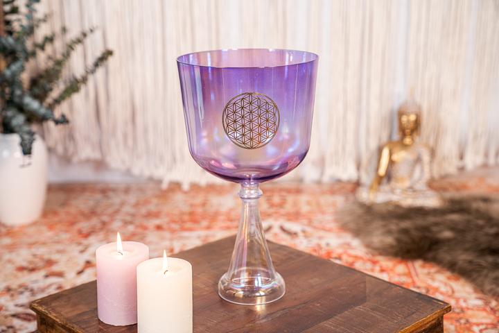 Actual product image Meinl 8" Crystal Chalice - Heart Chakra (Percussion)