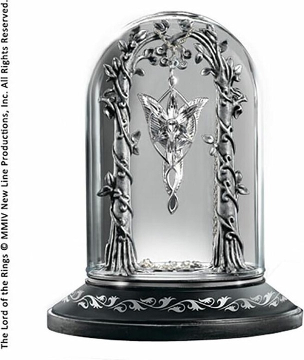 Produktbild Noble Collection Herr der Ringe Schmuckvitrine fuer Arwens Abendstern (Zinn, Glas, Holz)
