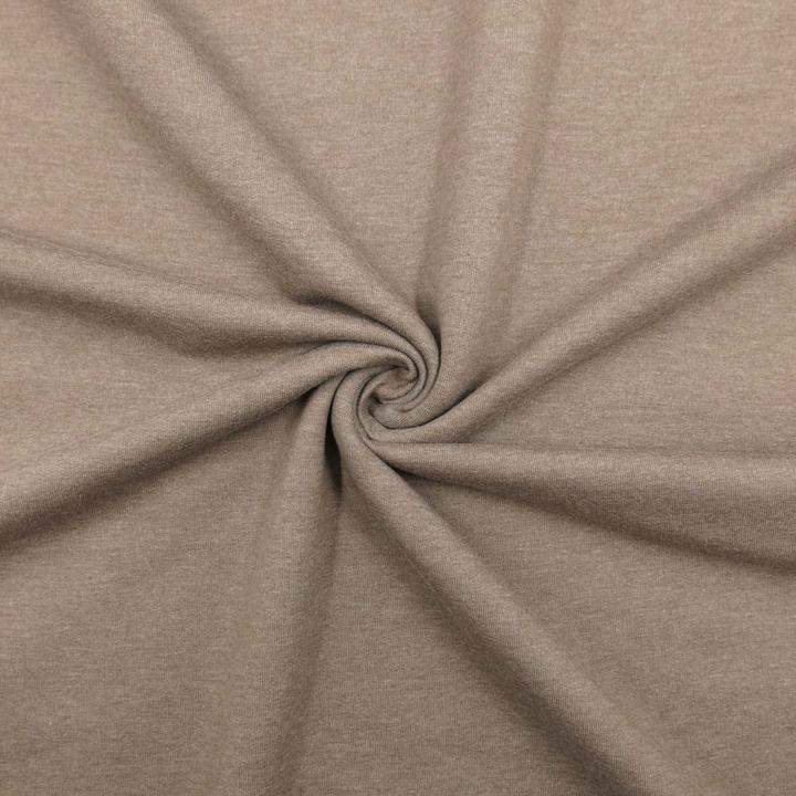 Image du produit Stoffrestposten French Terry Stoff - Braun meliert - Mindestverkaufsmenge: 1 Meter