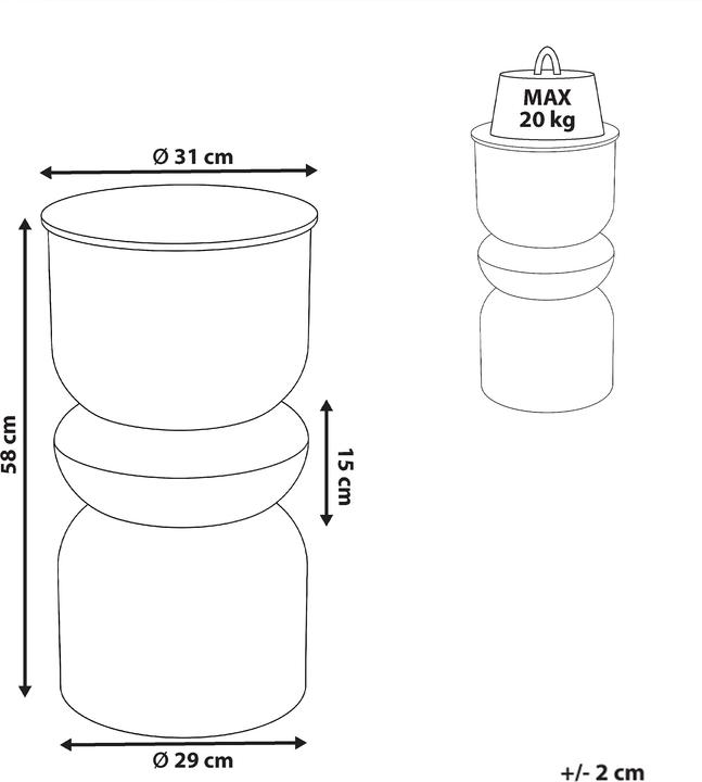 Produktbild Beliani Page (31 x 31 x 58 cm)