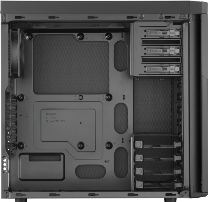 Actual product image Corsair Carbide 330R Blackout Edition (ATX, mATX, Mini-ITX, E-ATX)