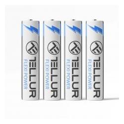 Tellur Flexi Power battery, Super Alkaline, AAA LR03, 1.5V, 4 pcs/set (4 Stk., AAA), Batterien + Akkus