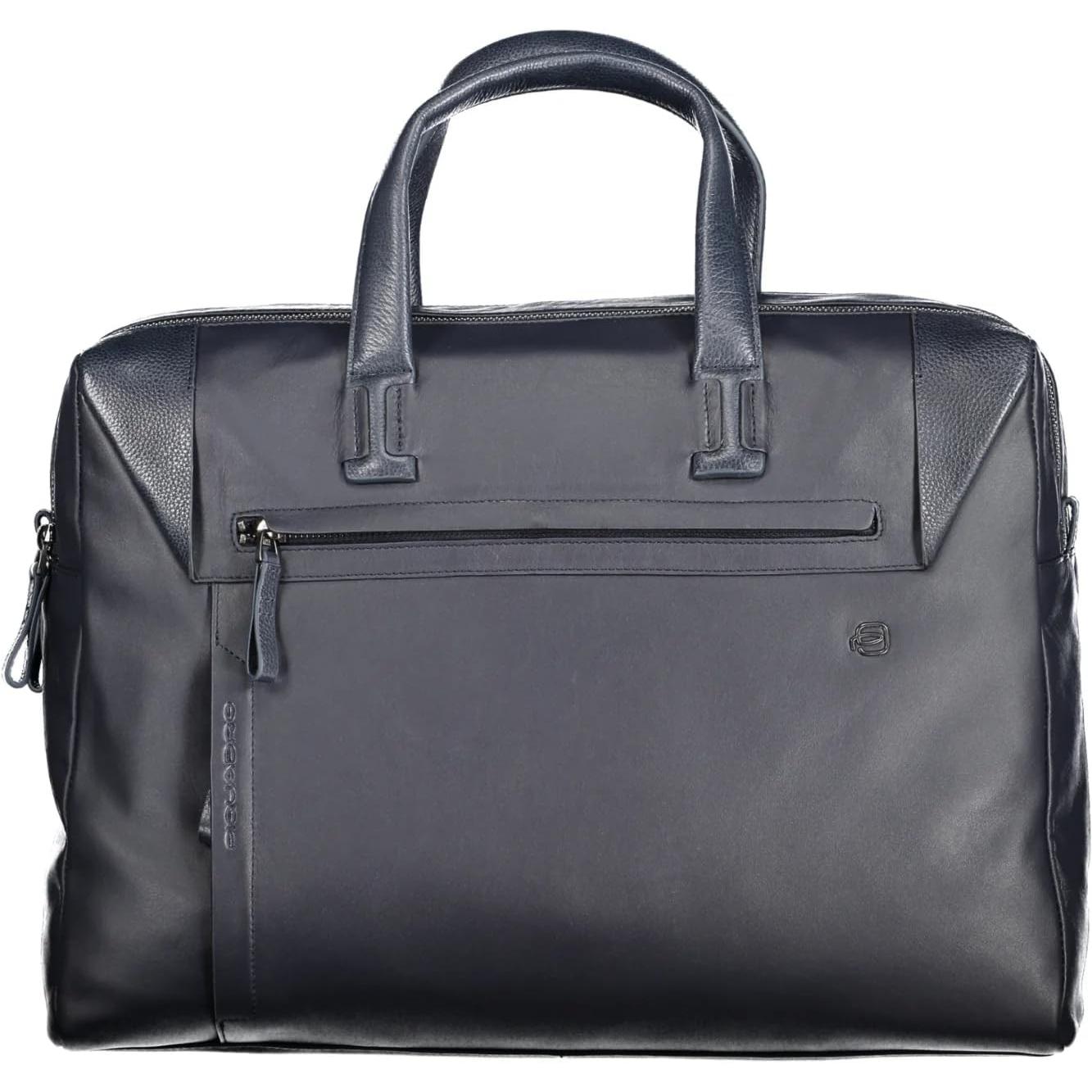 Piquadro Aktentasche mit zwei Griffen und mehreren Fächern, Notebooktasche, Blau