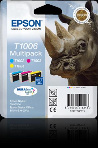 Image du produit Epson T1006 Multipack - pack de 3 - 33.3 ml - jaune, cyan, magenta (M, Y, C)