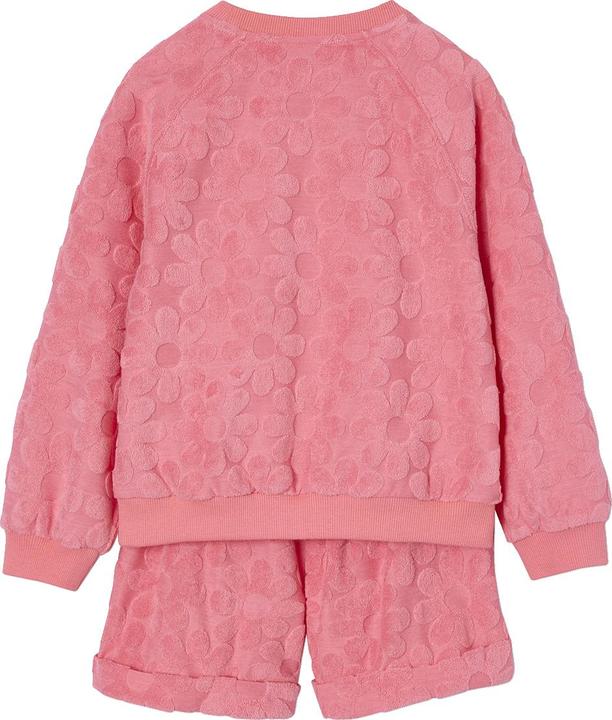 Actual product image Vertbaudet Mädchen-Set mit Frottee-Blumen: Sweatshirt & Shorts (104)