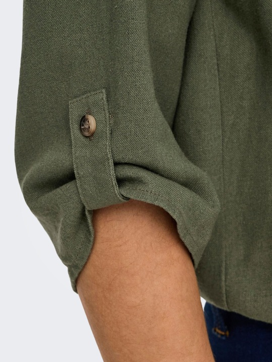 Produktbild JdY Normal geschnitten V-Ausschnitt Umgeschlagene Ärmelbündchen Top Top (L)