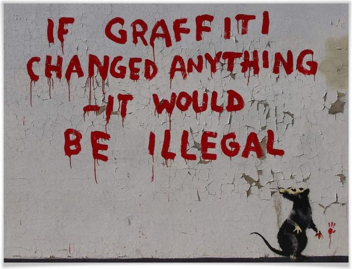 Produktbild Trenddeko If graffiti changed anything (80 x 60 cm)