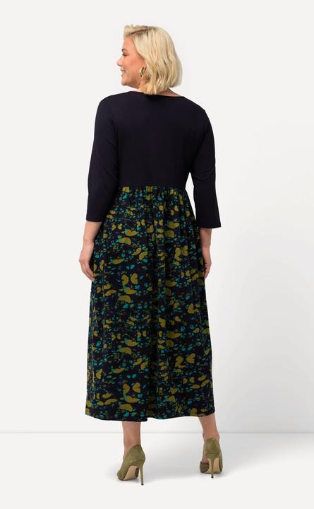 Produktbild Ulla Popken Jerseykleid, Schmetterlinge, Tunika-Ausschnitt, 3/4-Arm (68)